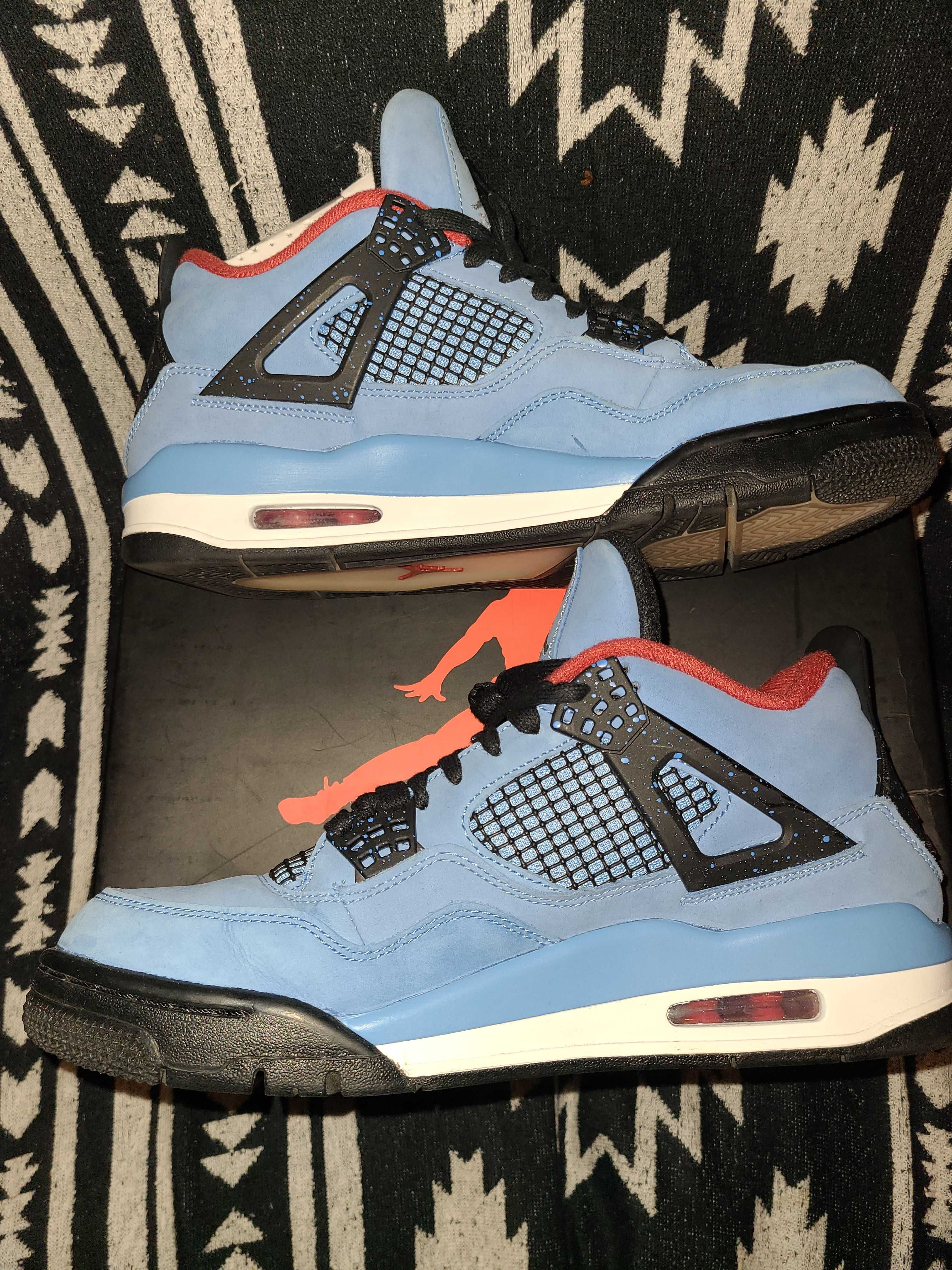 Travis Scott × Nike Air Jordan 4 Retro Cactus Jack "University Blue"