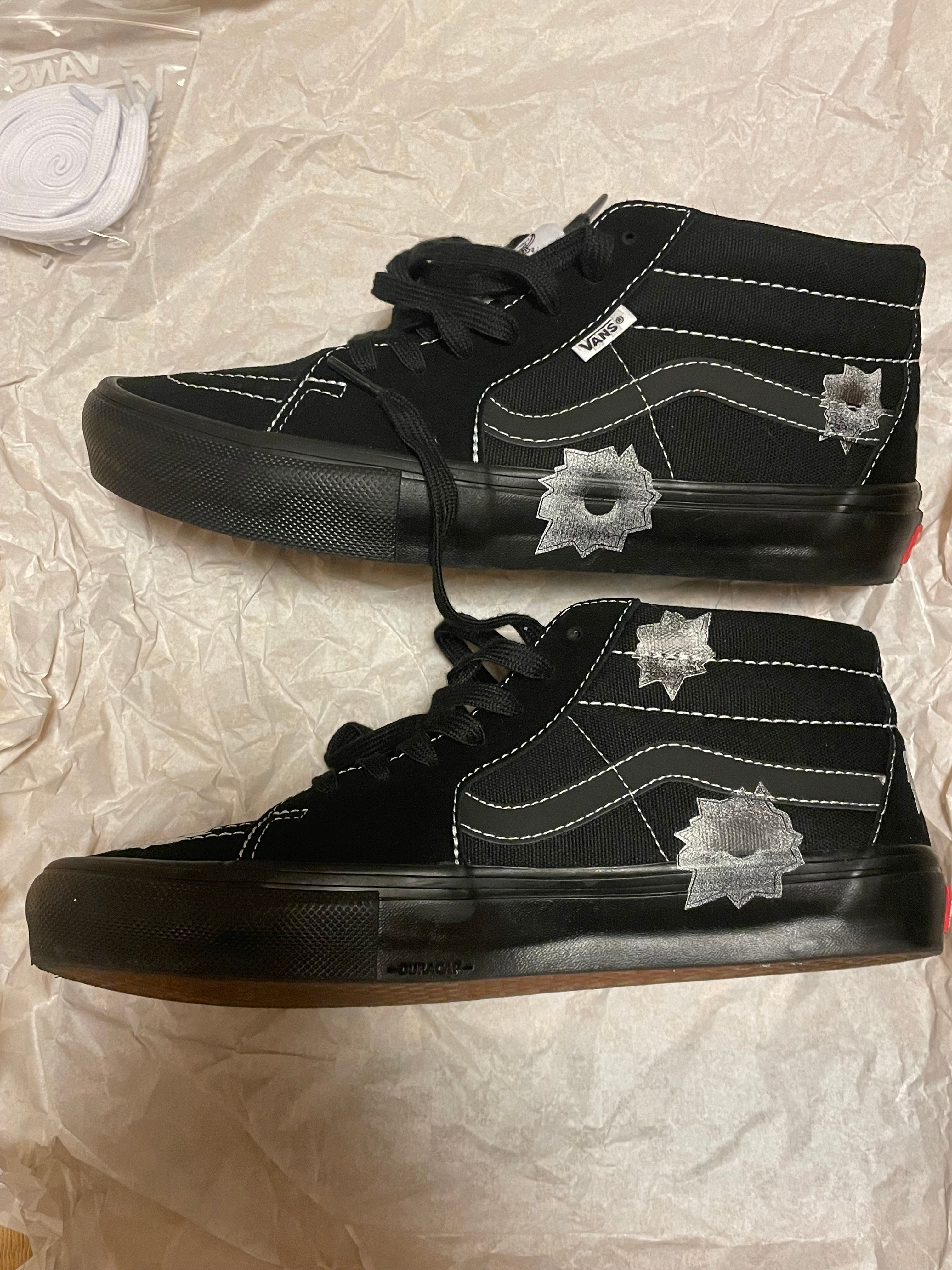 Nate Lowman × Supreme × Vans Skate Grosso Mid "Bullet Hole/Black" (Japan Exclusive) (25SS Week9)