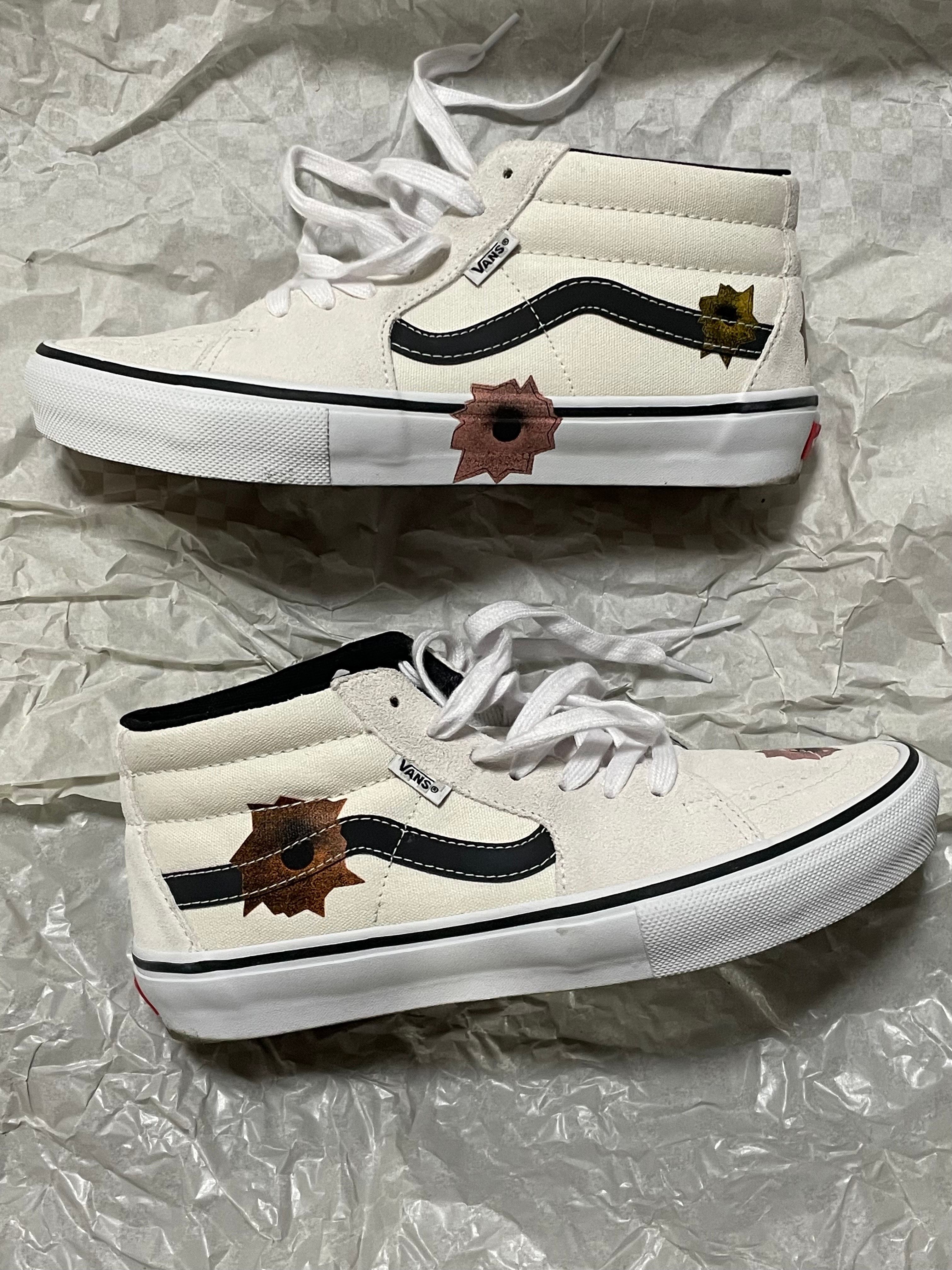 Nate Lowman × Supreme × Vans Skate Grosso Mid "Bullet Hole/Natural" (Japan Exclusive) (25SS Week9)