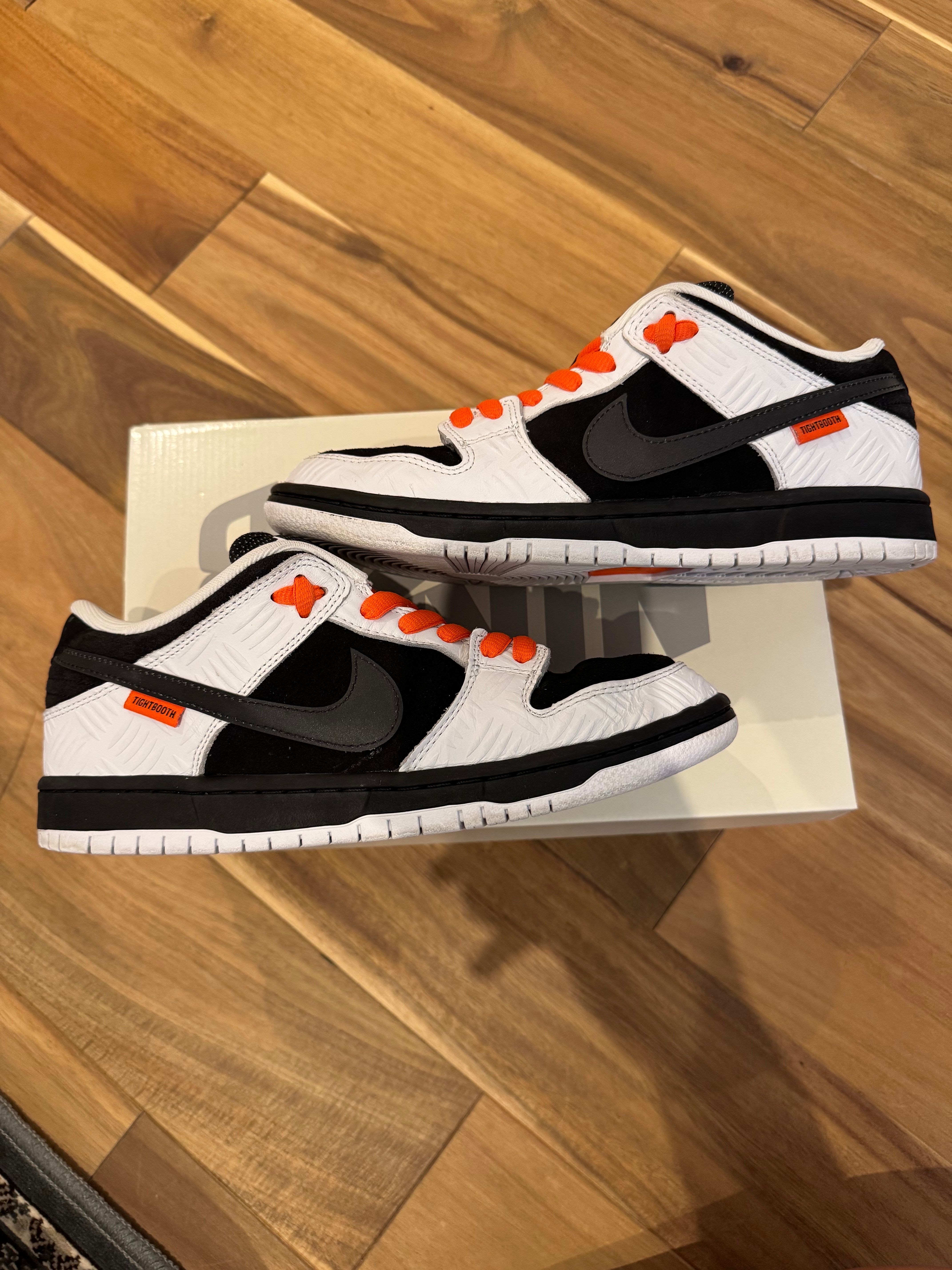 TIGHTBOOTH × Nike SB Dunk Low Pro QS "Black and White"