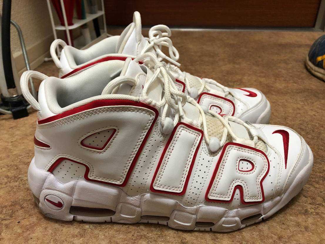 NIKE AIR MORE UPTEMPO "WHITE/VARSITY RED" (2021)
