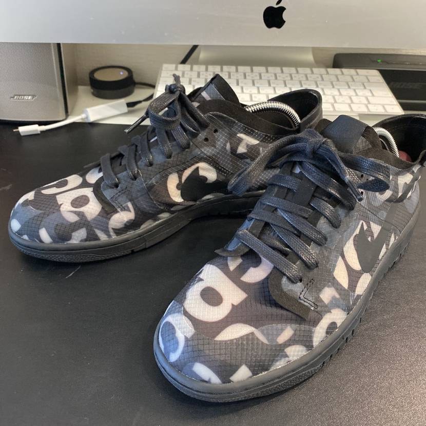 COMME des GARCONS × NIKE DUNK LOW Women's "BLACK/BLACK"