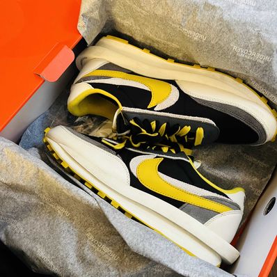 UNDERCOVER × sacai × Nike LD Waffle "Black/Sail-Dark Grey-Bright Citron"