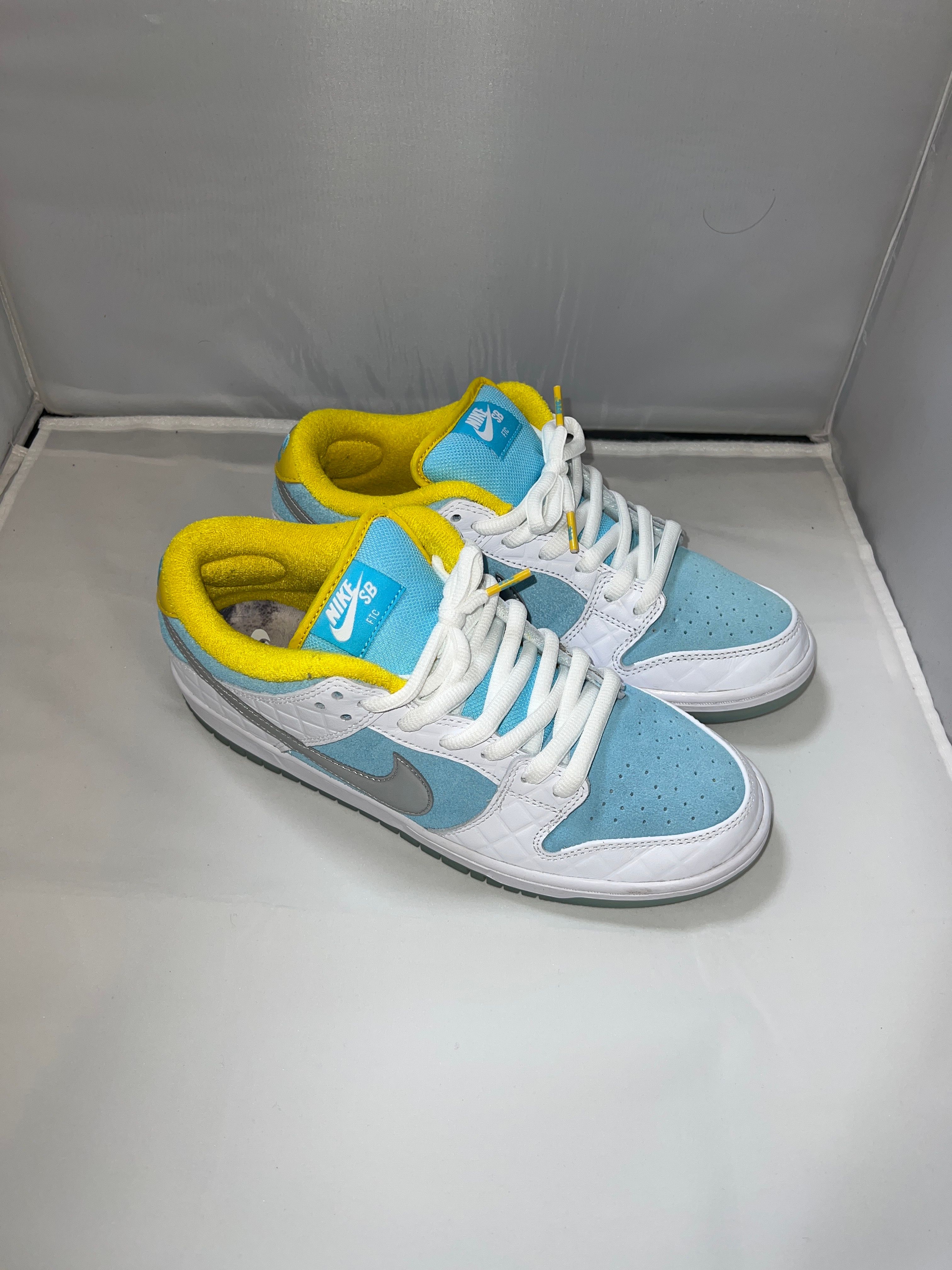 FTC × Nike SB Dunk Low "White/Blue"