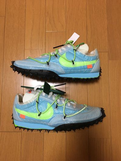 Off-White × Nike Women's Waffle Racer "Vivid Sky"