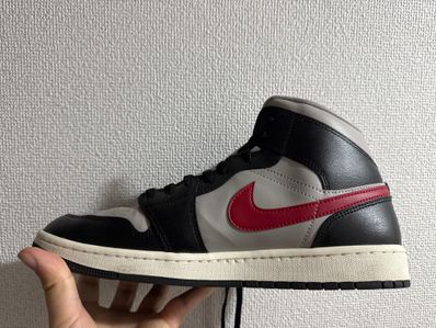 Nike Women's Air Jordan 1 Mid "Black/Grey/Gym Red"