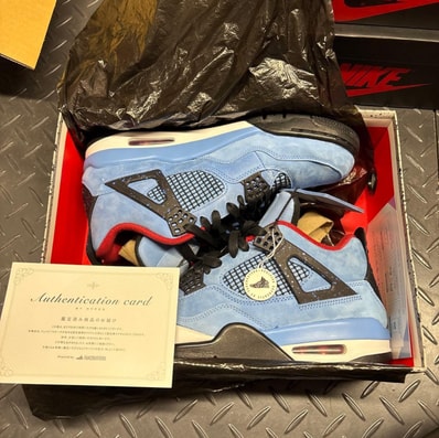 Travis Scott × Nike Air Jordan 4 Retro Cactus Jack "University Blue"