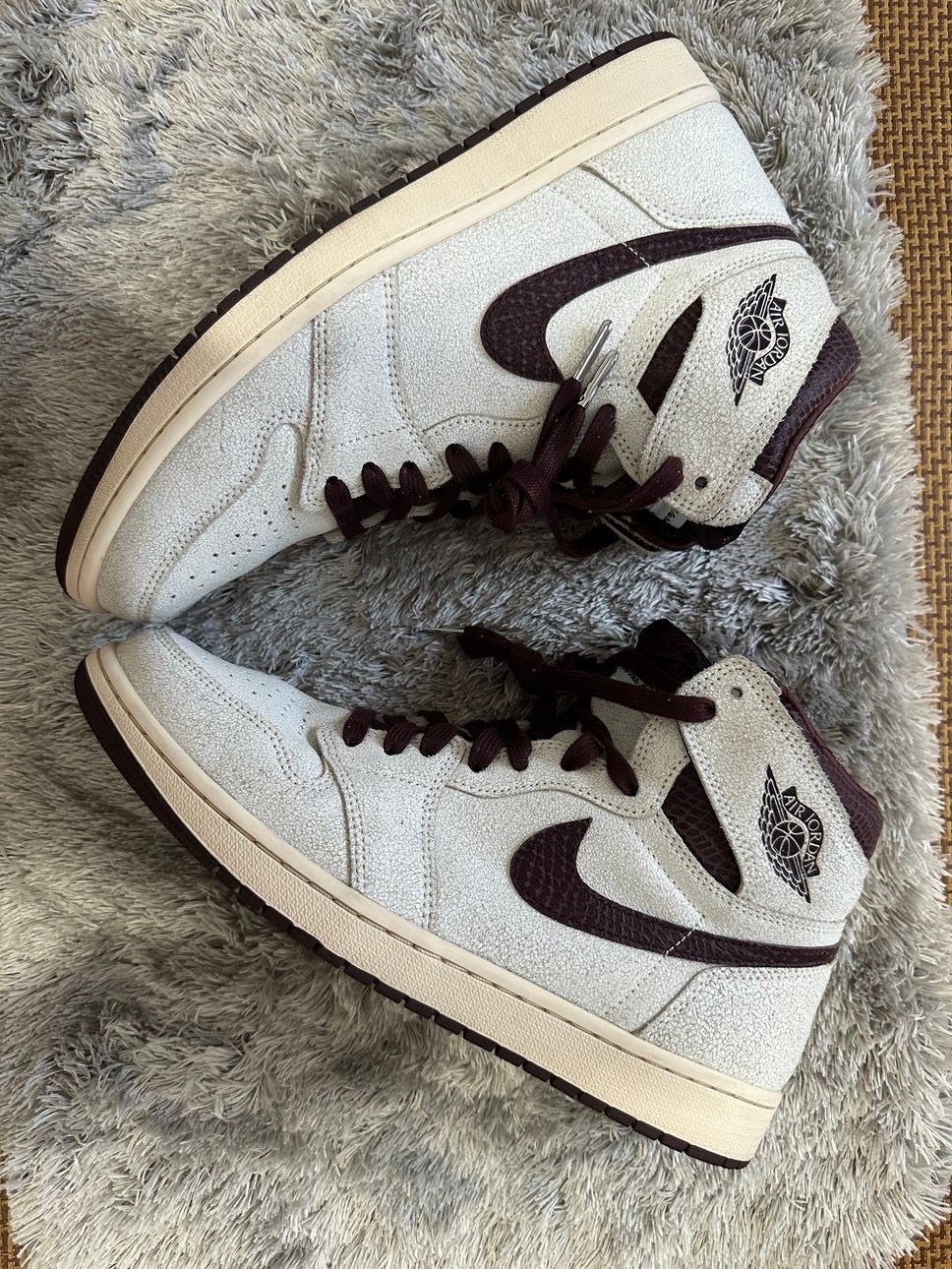 A Ma Maniere × Nike Air Jordan 1 Retro High OG "Sail and Burgundy"