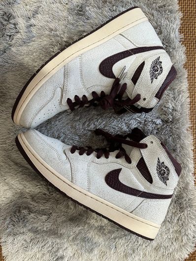 A Ma Maniere × Nike Air Jordan 1 Retro High OG "Sail and Burgundy"