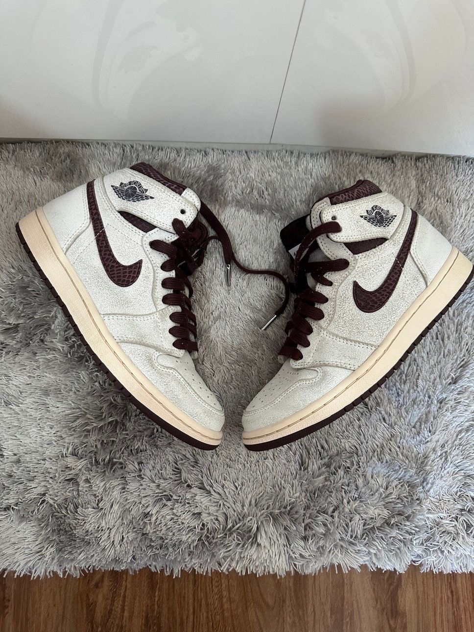 A Ma Maniere × Nike Air Jordan 1 Retro High OG "Sail and Burgundy"
