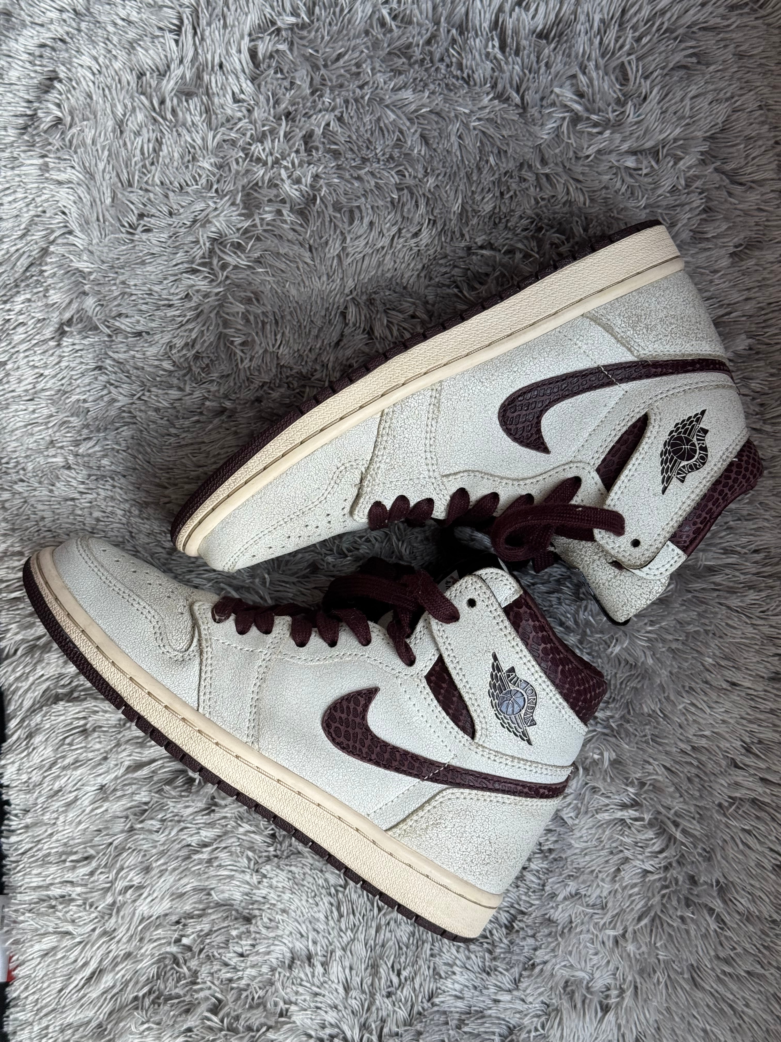 A Ma Maniere × Nike Air Jordan 1 Retro High OG "Sail and Burgundy"