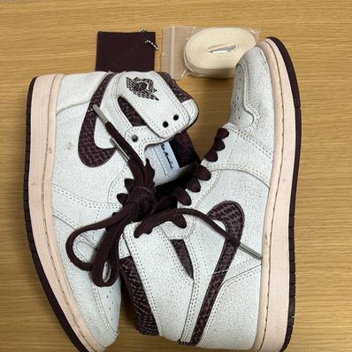 A Ma Maniere × Nike Air Jordan 1 Retro High OG "Sail and Burgundy"