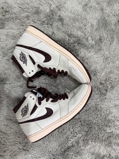 A Ma Maniere × Nike Air Jordan 1 Retro High OG "Sail and Burgundy"