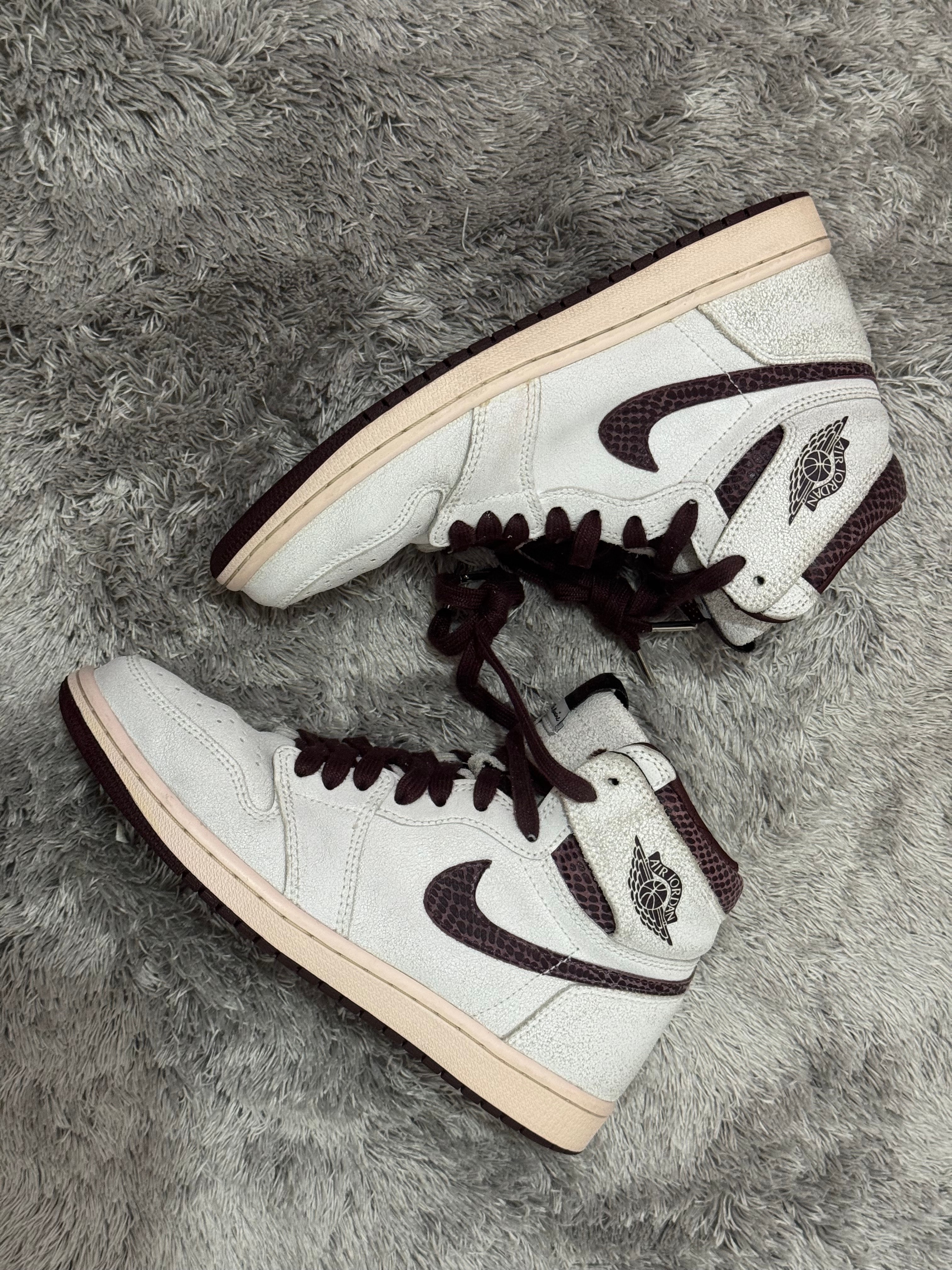 A Ma Maniere × Nike Air Jordan 1 Retro High OG "Sail and Burgundy"