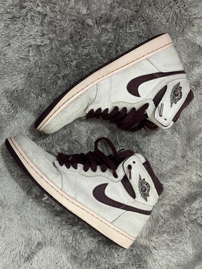 A Ma Maniere × Nike Air Jordan 1 Retro High OG "Sail and Burgundy"