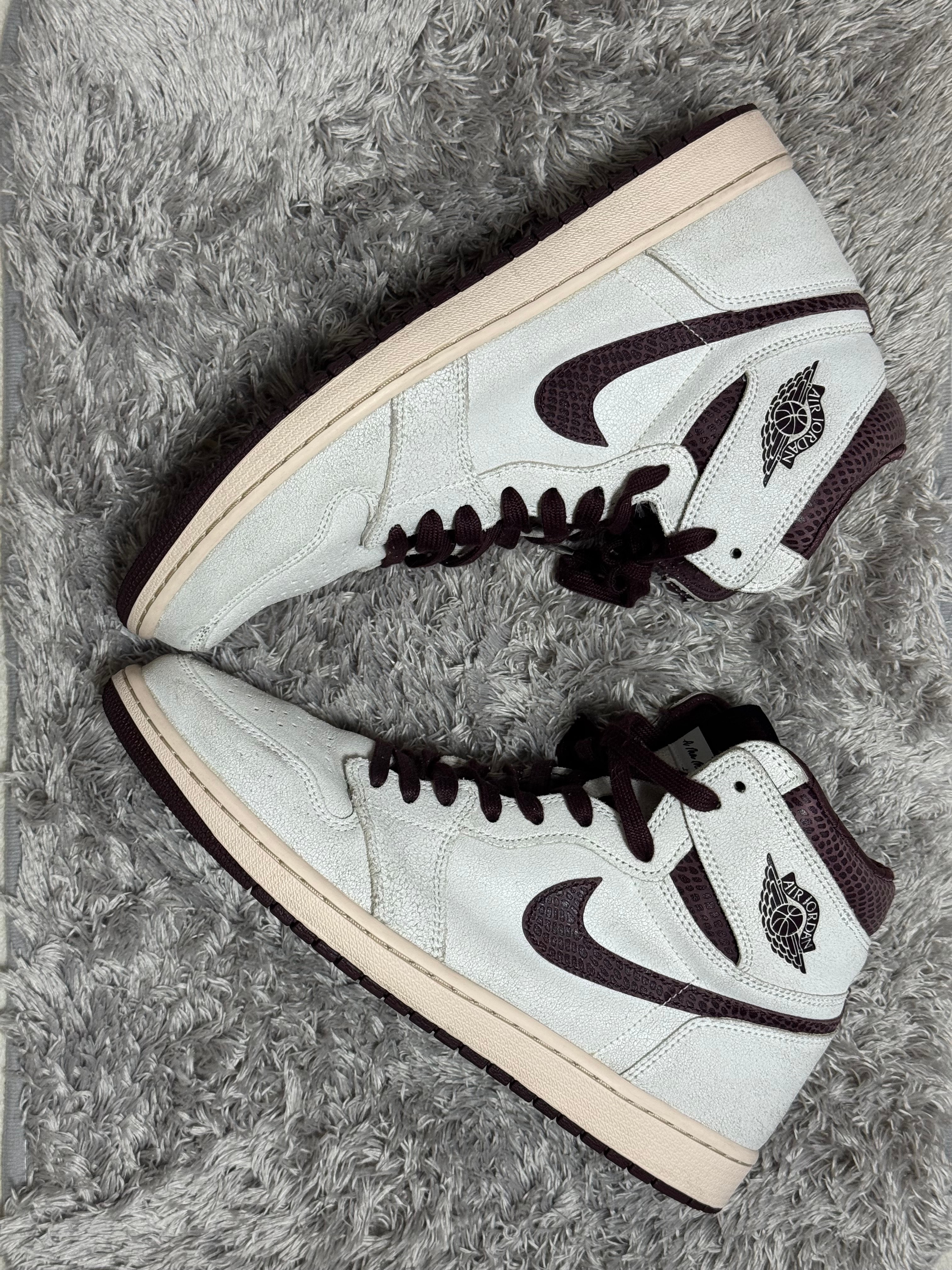 A Ma Maniere × Nike Air Jordan 1 Retro High OG "Sail and Burgundy"