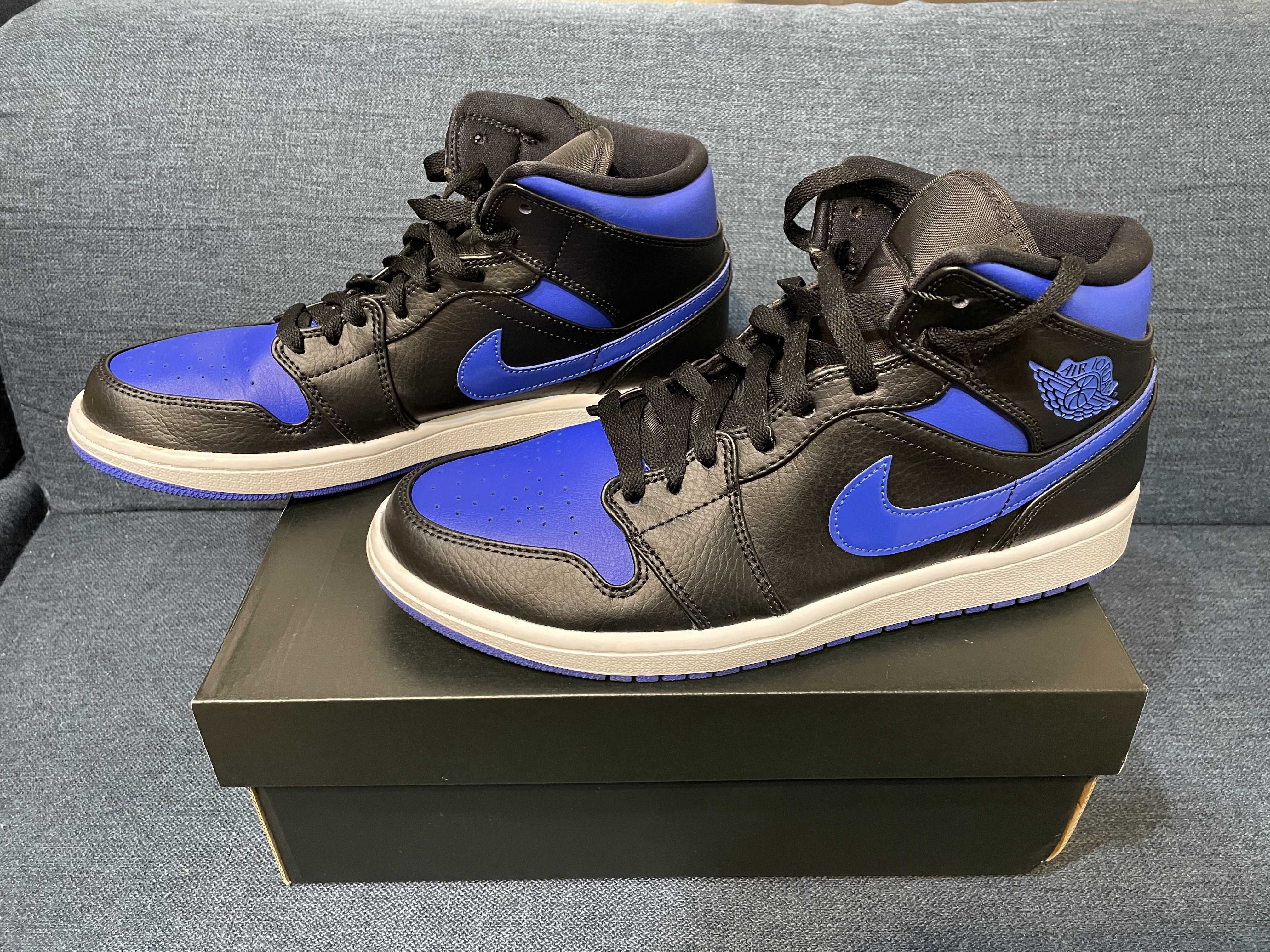 NIKE AIR JORDAN 1 MID "BLACK/BLUE"