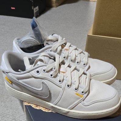 UNION × Nike Air Jordan 1 Low KO "White Canvas"