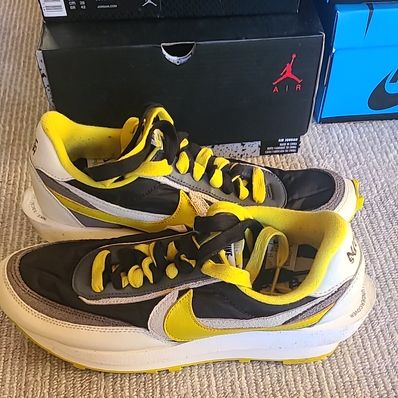 UNDERCOVER × sacai × Nike LD Waffle "Black/Sail-Dark Grey-Bright Citron"