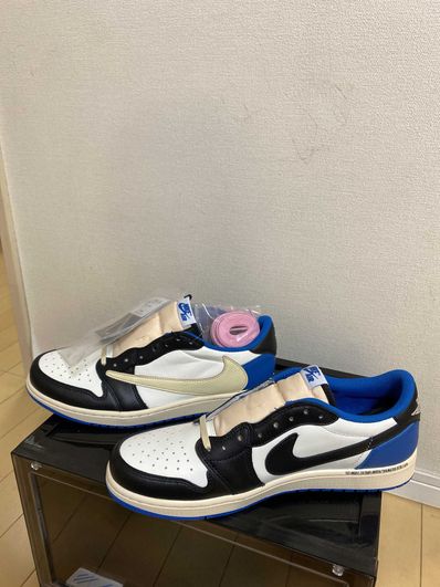 Travis Scott × fragment design × Nike Air Jordan 1 Low OG SP "Military Blue"