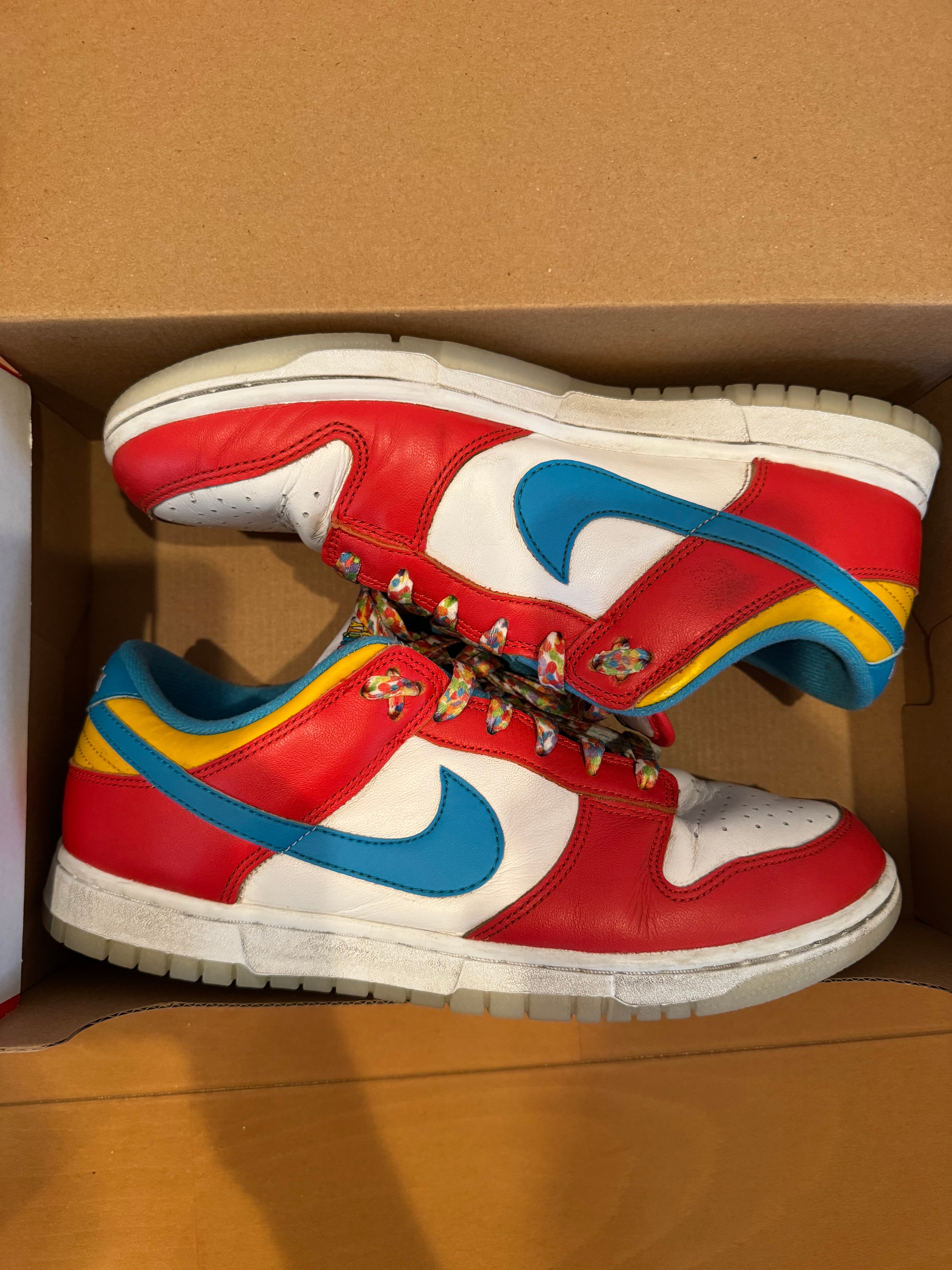 FRUiTY PEBBLESTM × Nike Dunk Low QS "Habanero Red/Dark Sulfur/Laser Blue"