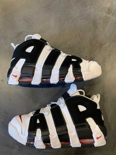 Nike Air More up Tempo "White/Black/University Red"(~2018)