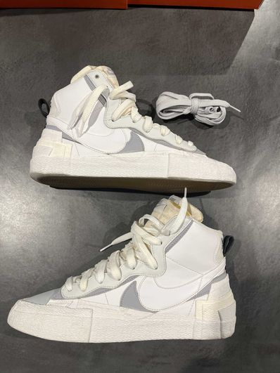 sacai × NIKE BLAZER MID "WHITE/WOLF GREY"