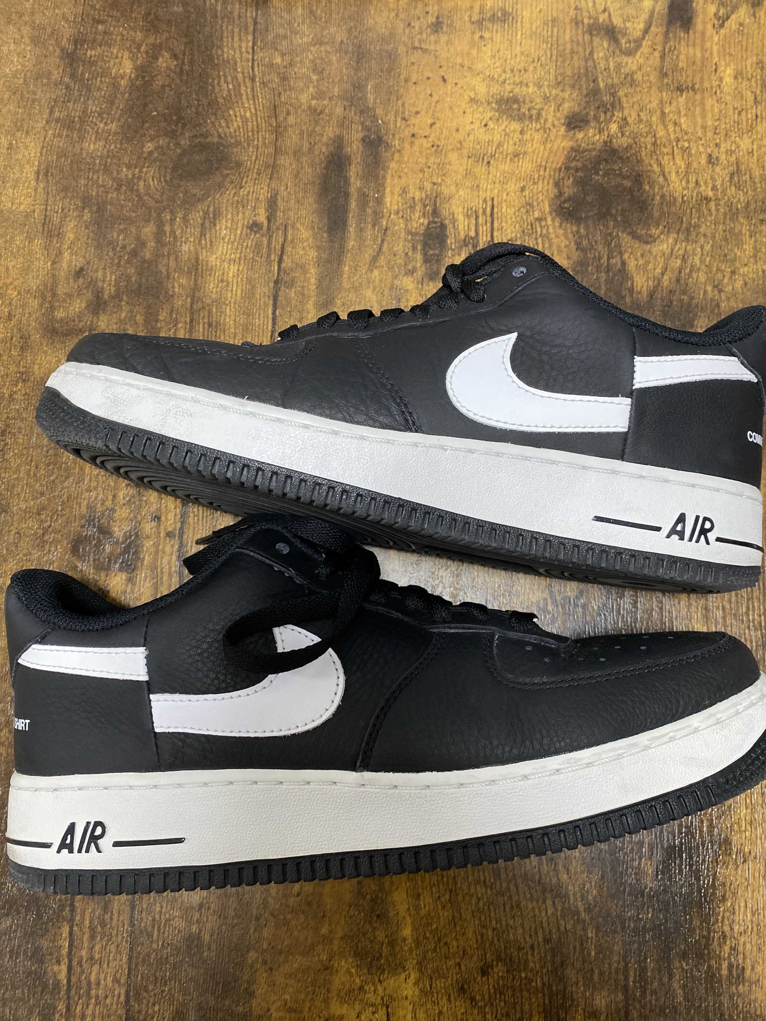 Supreme × COMME des GARCONS SHIRT × Nike Air Force 1 Low "Black/White" (2018)