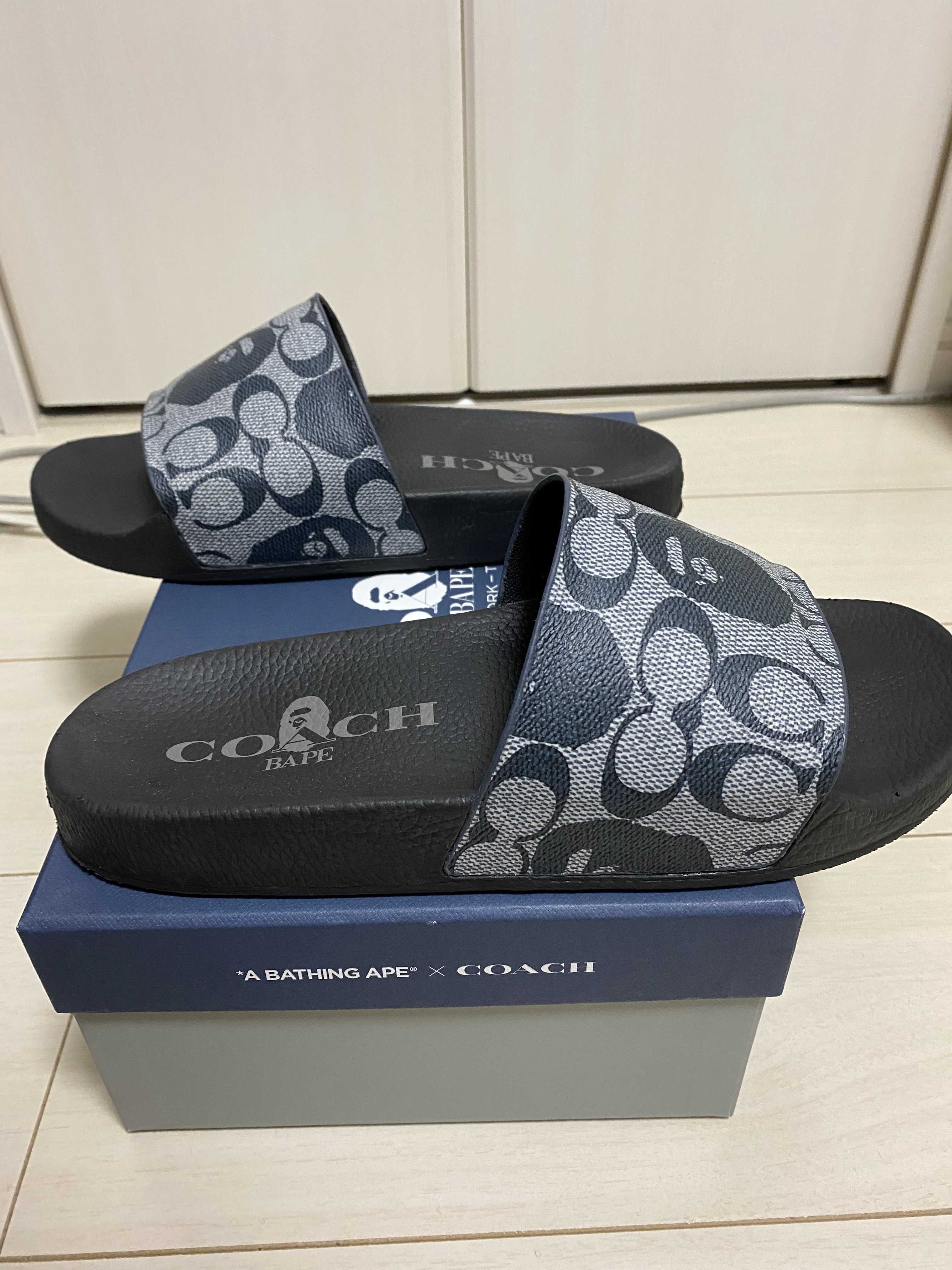 COACH × A BATHING APE®︎ Slide Sandal "Navy"