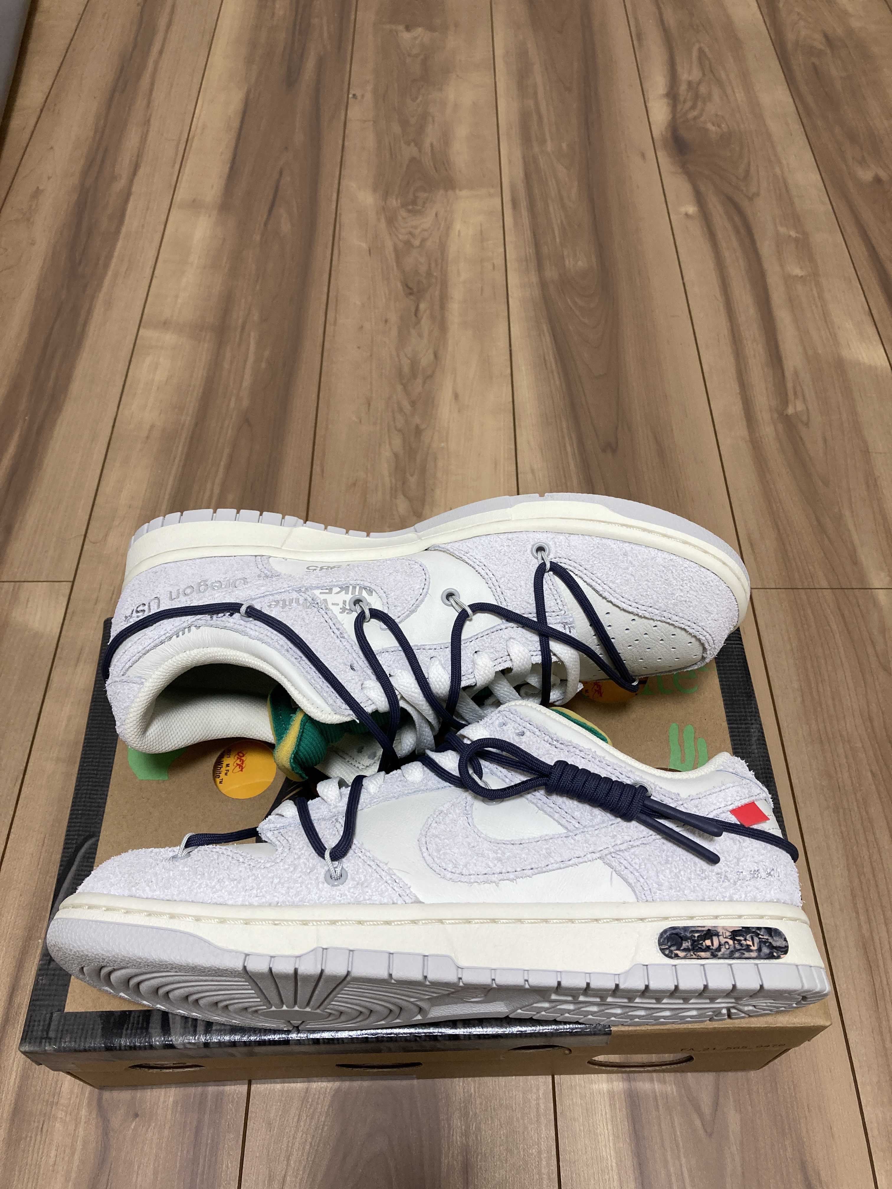 Off-White × Nike Dunk Low "Sail/Neutral Grey/Gridiron"