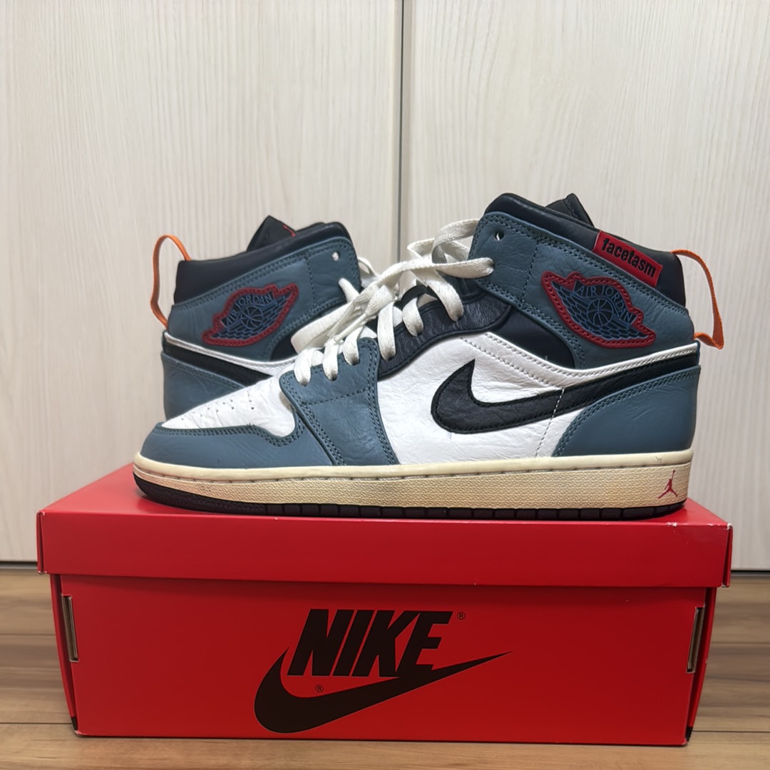 FACETASM × Nike Air Jordan 1 Mid "White/Navy"