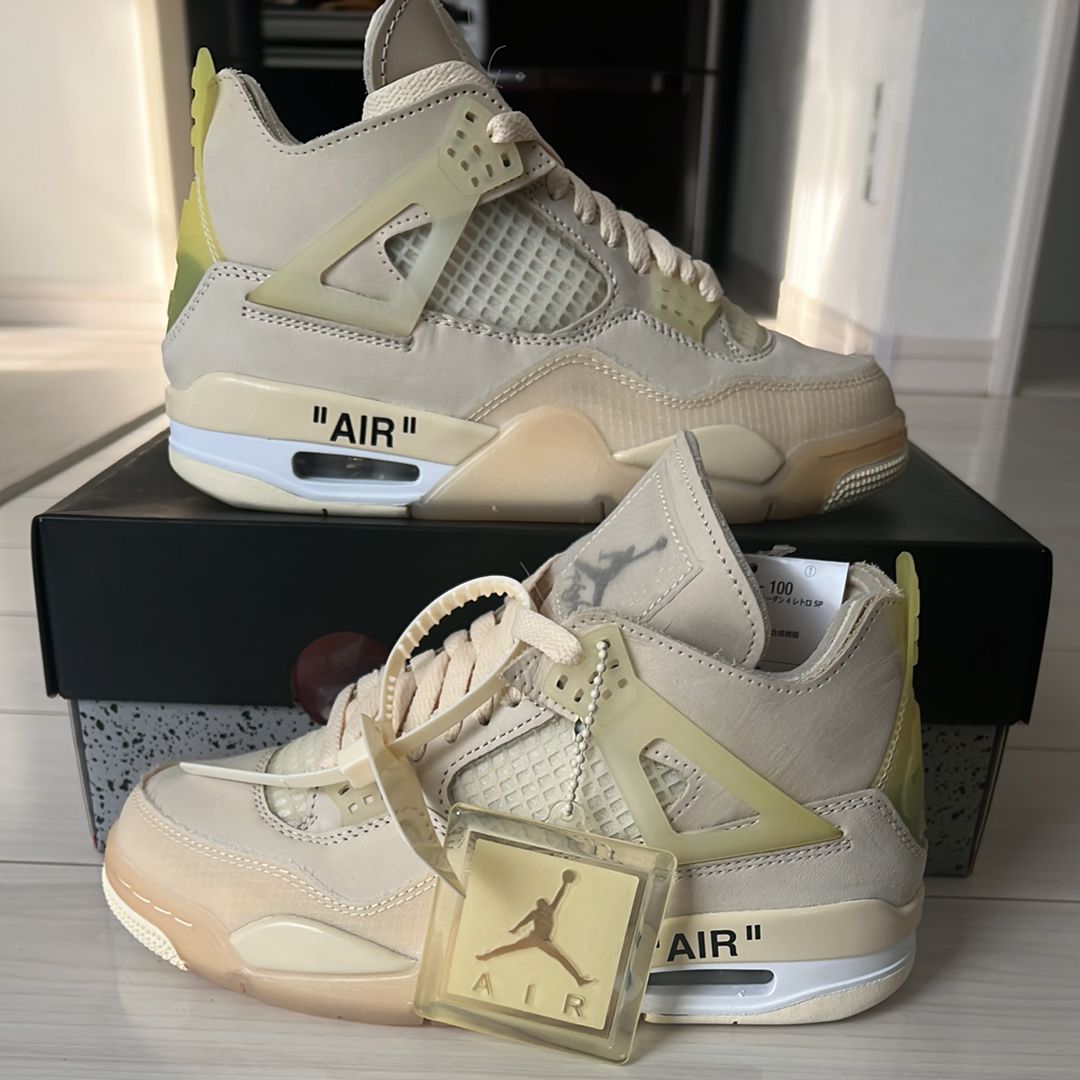 Off-White × Nike Women's Air Jordan 4 SP "Sail"