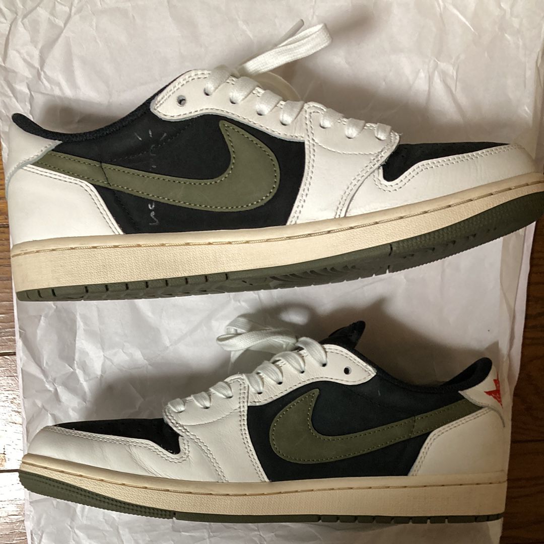 Travis Scott × Nike Women's Air Jordan 1 Low OG "Medium Olive"
