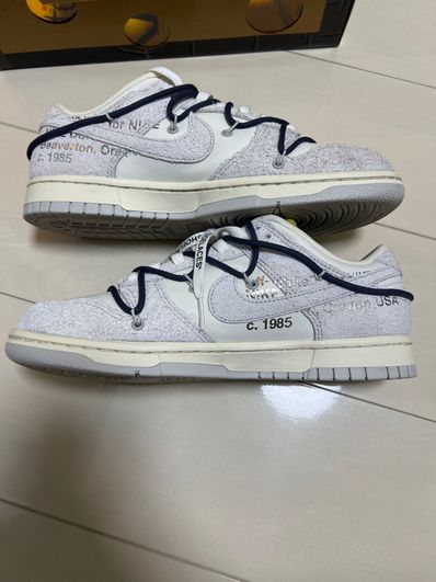 Off-White × Nike Dunk Low "Sail/Neutral Grey/Gridiron"