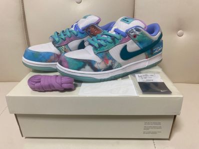 Futura × Nike SB Dunk Low "White and Geode Teal"