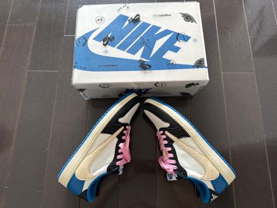 Travis Scott × fragment design × Nike Air Jordan 1 Low OG SP "Military Blue"