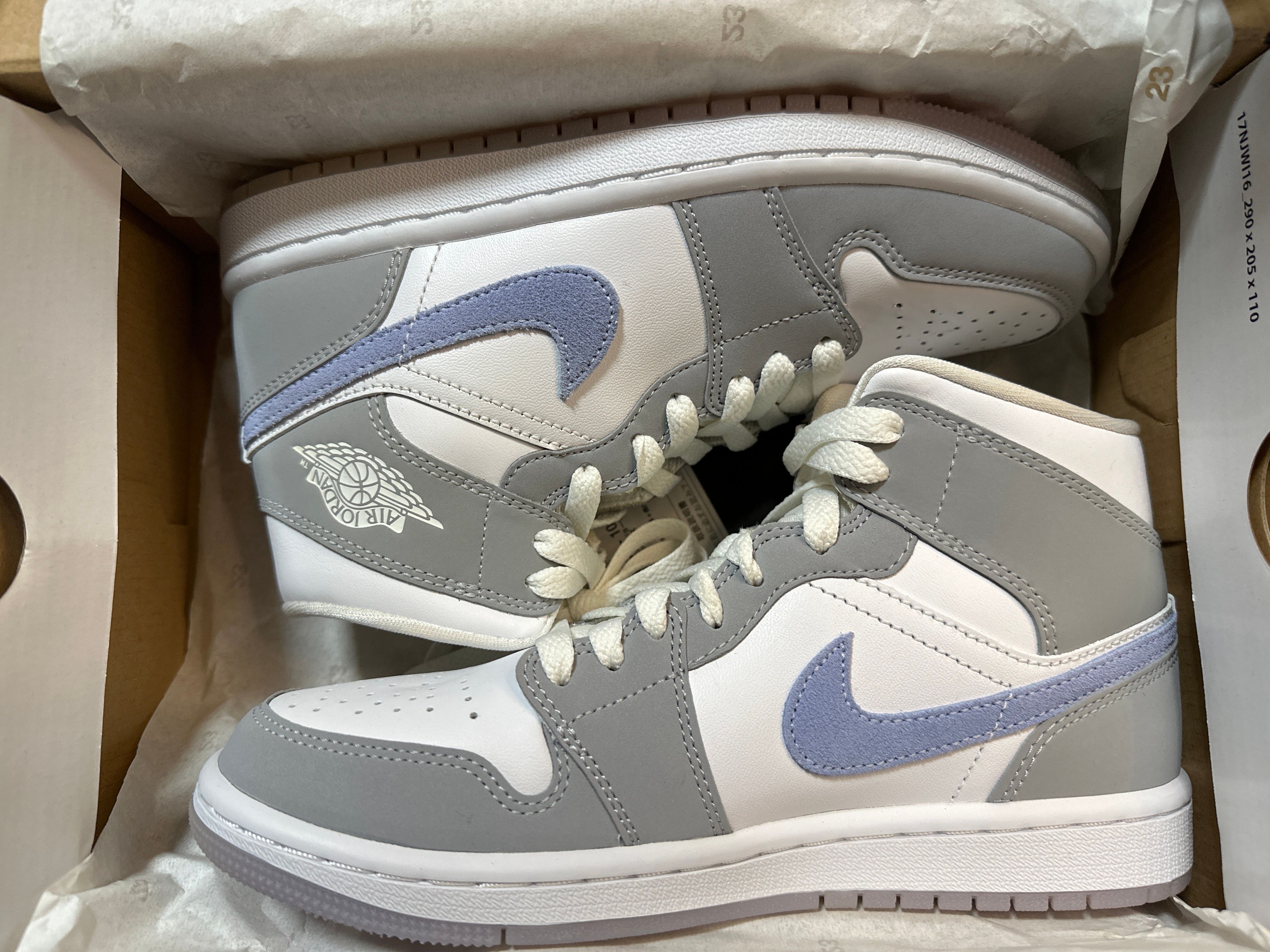 Nike Women's Air Jordan 1 Mid "Wolf Grey"
