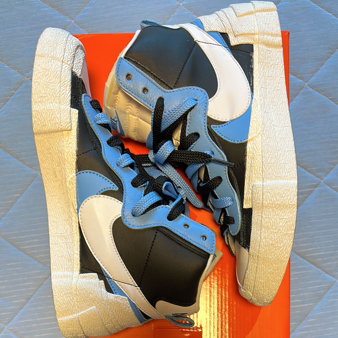 sacai × NIKE BLAZER MID "BLACK / BLUE"