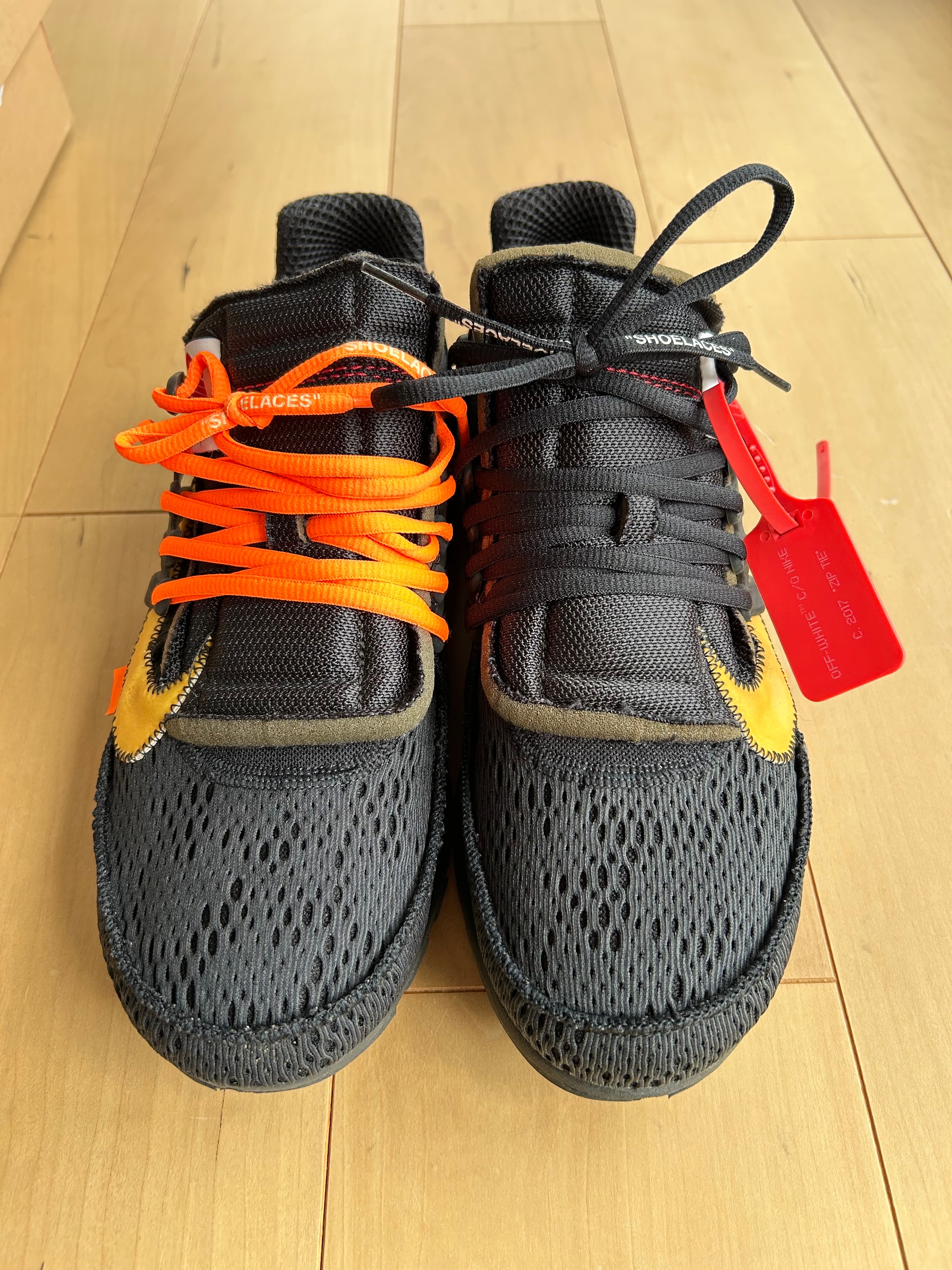 オフホワイト × ナイキ エアプレスト "ブラック"