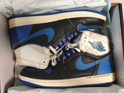 fragment design × UNION × Nike Air Jordan 1 High OG "Sport Royal"