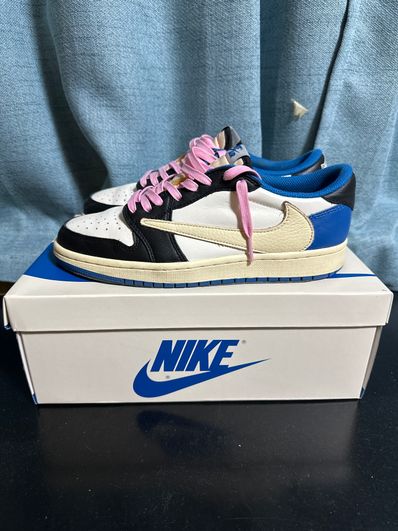 Travis Scott × fragment design × Nike Air Jordan 1 Low OG SP "Military Blue"