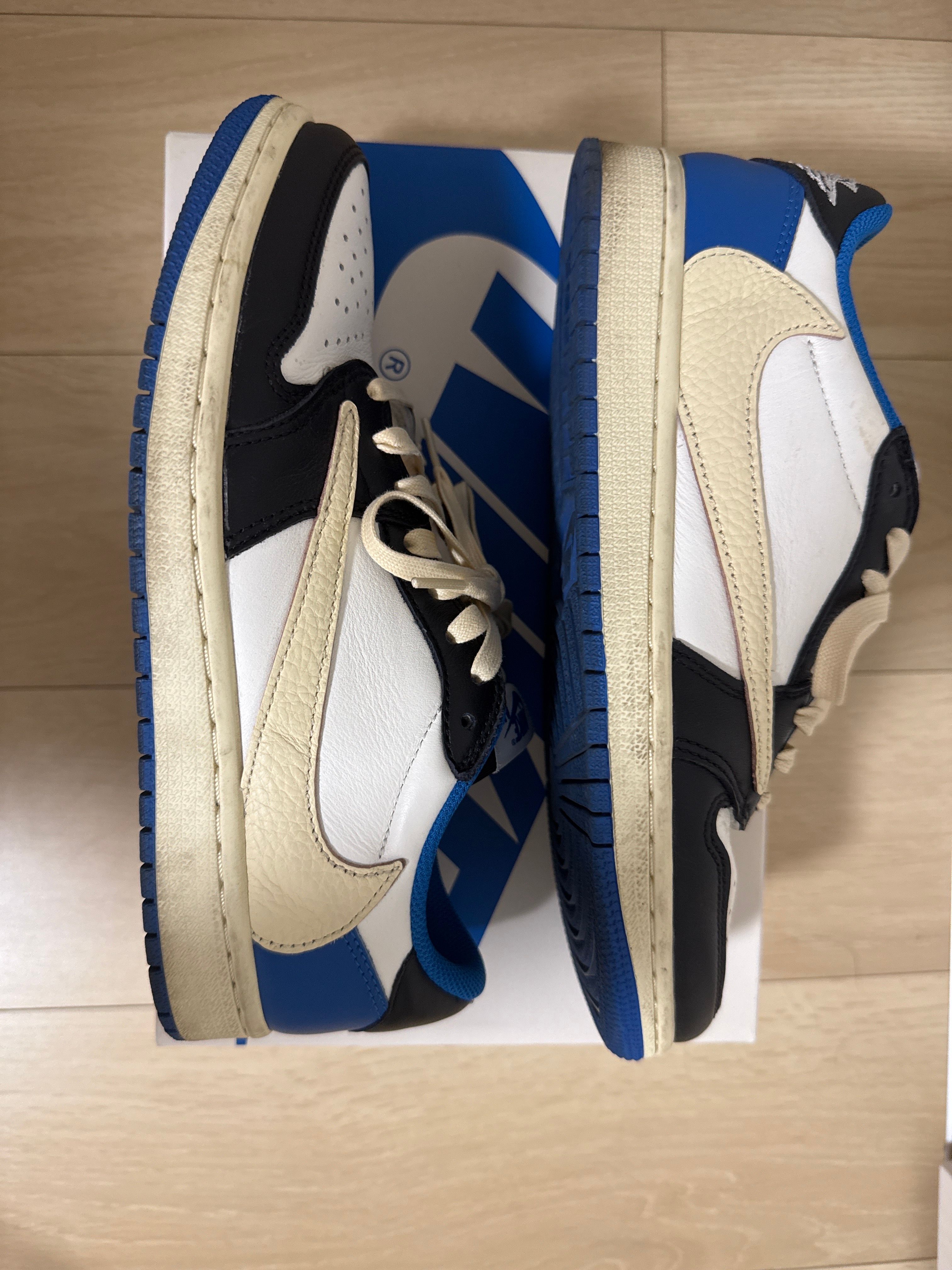 Travis Scott × fragment design × Nike Air Jordan 1 Low OG SP "Military Blue"