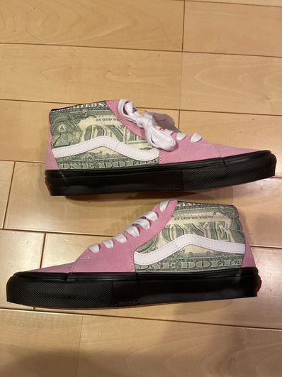 Supreme × Vans Dollar Skate Grosso Mid "Pink"