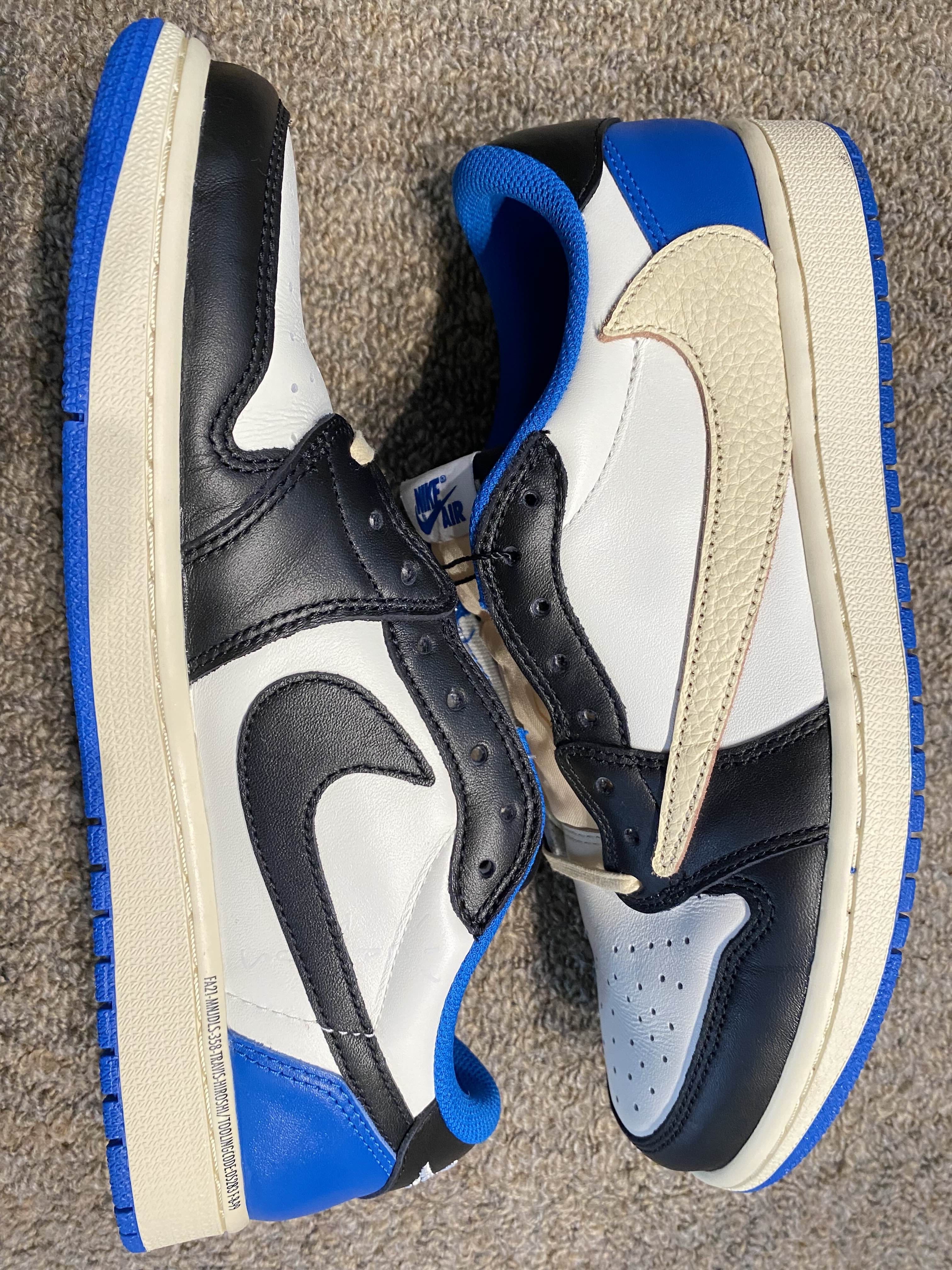 Travis Scott × fragment design × Nike Air Jordan 1 Low OG SP "Military Blue"