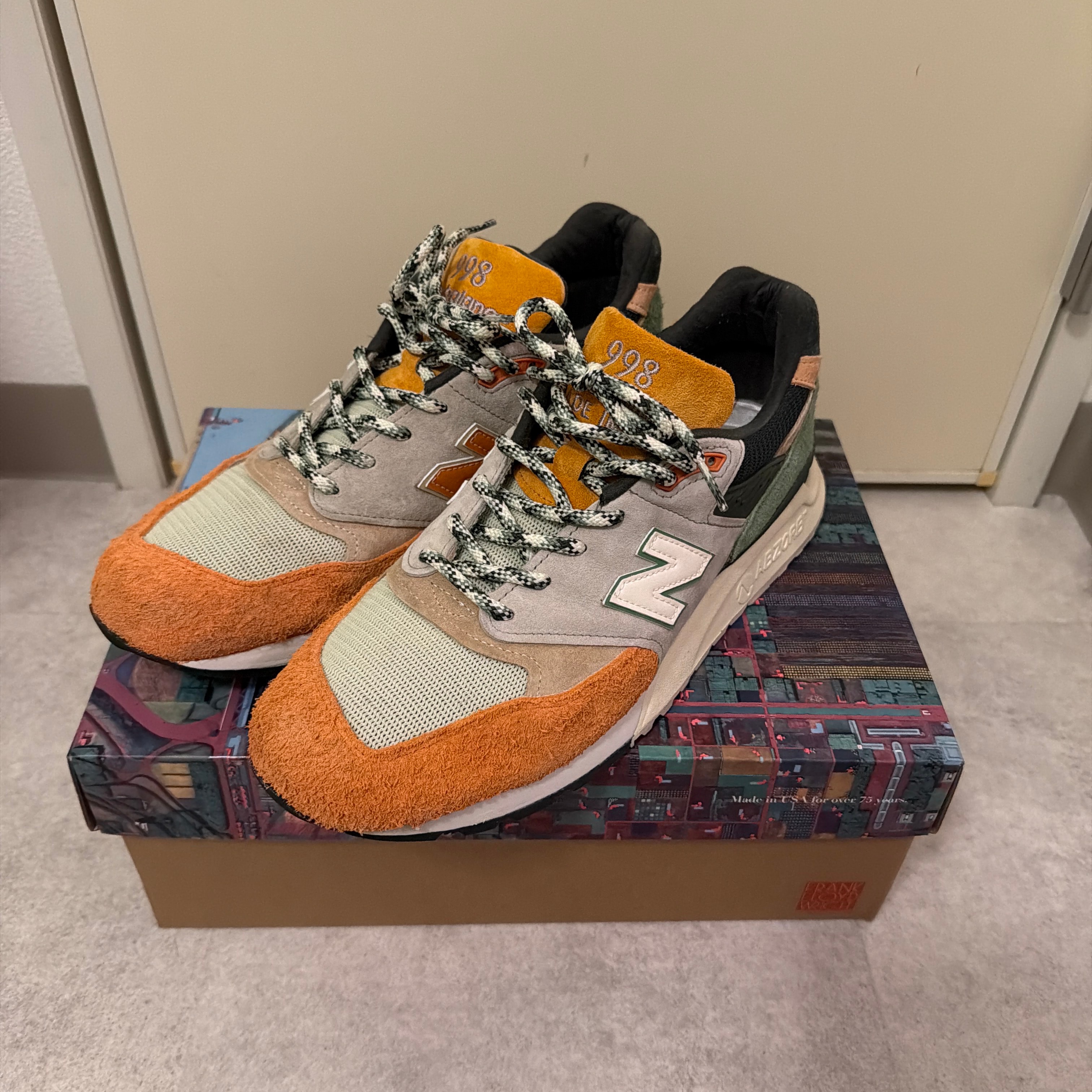 KITH Ronnie Fieg and the Frank Lloyd Wright Foundation × New Balance 998 "Aloe Wash/Apricot Buff"