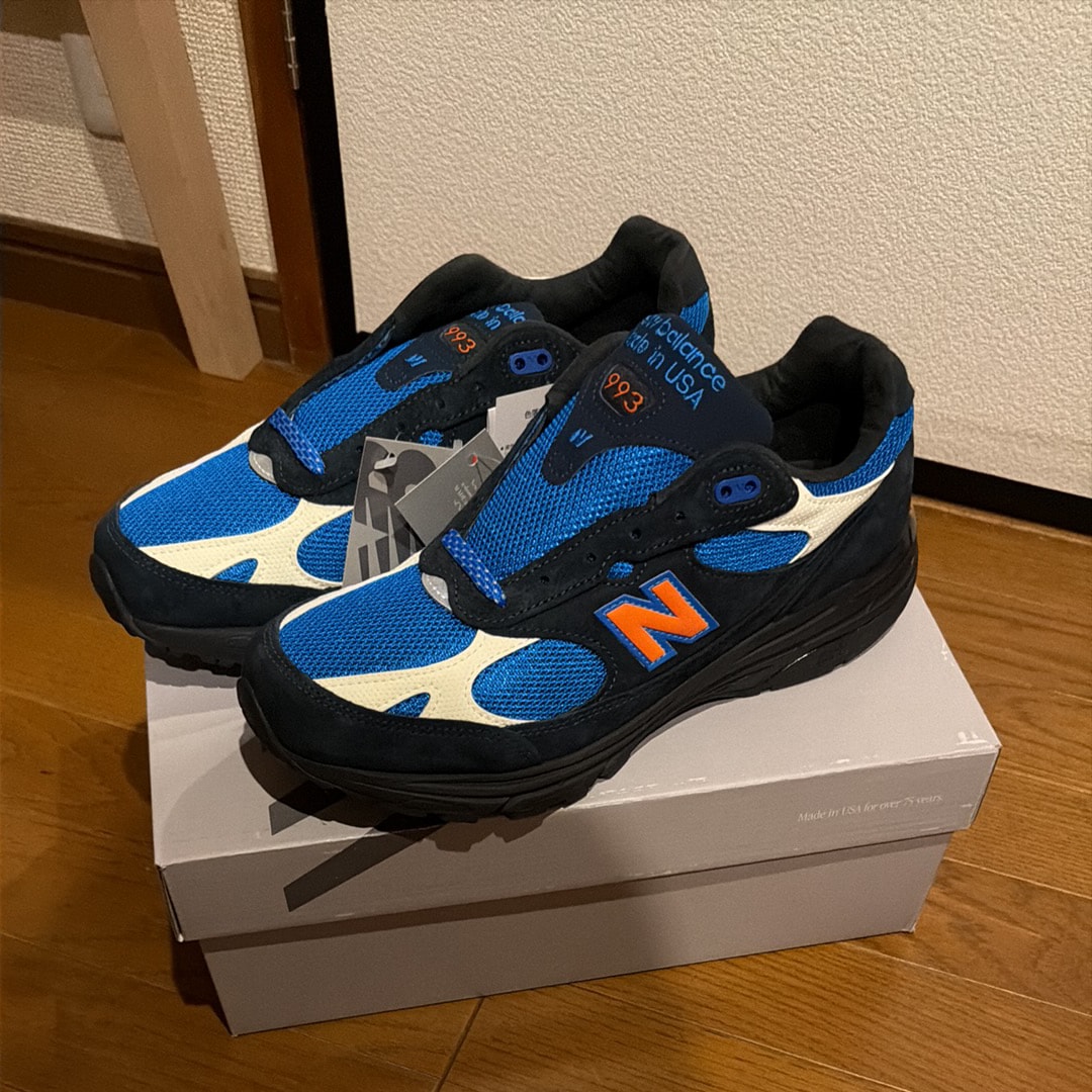 KITH × New Balance 993 Madison Square Garden "Navy/Princess Blue"