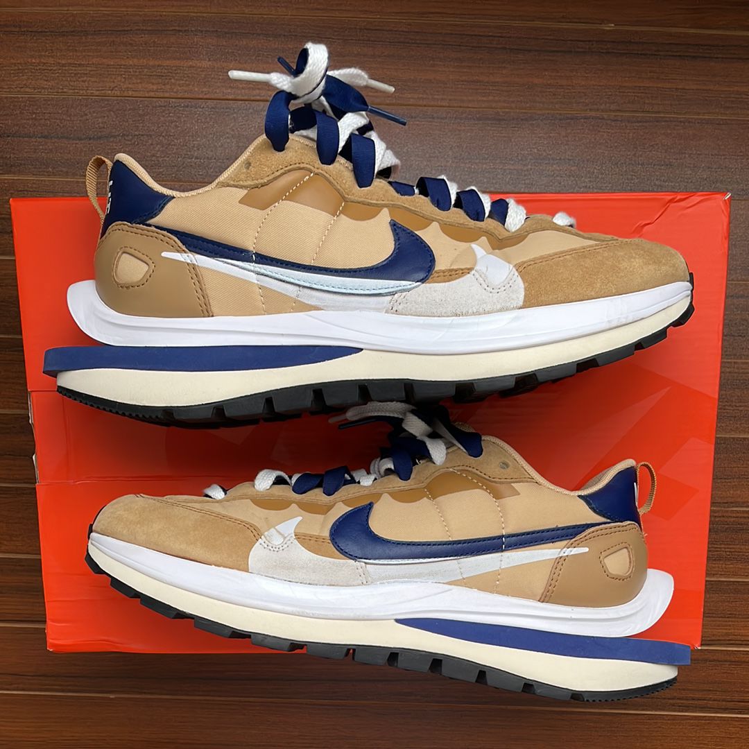 Sacai × Nike Vapor Waffle "Sesame And Blue Void"