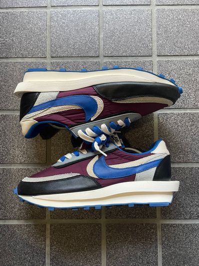 UNDERCOVER × sacai × Nike LD Waffle "Night Maroon/Pale Ivory-Ground Grey-Team Royal"