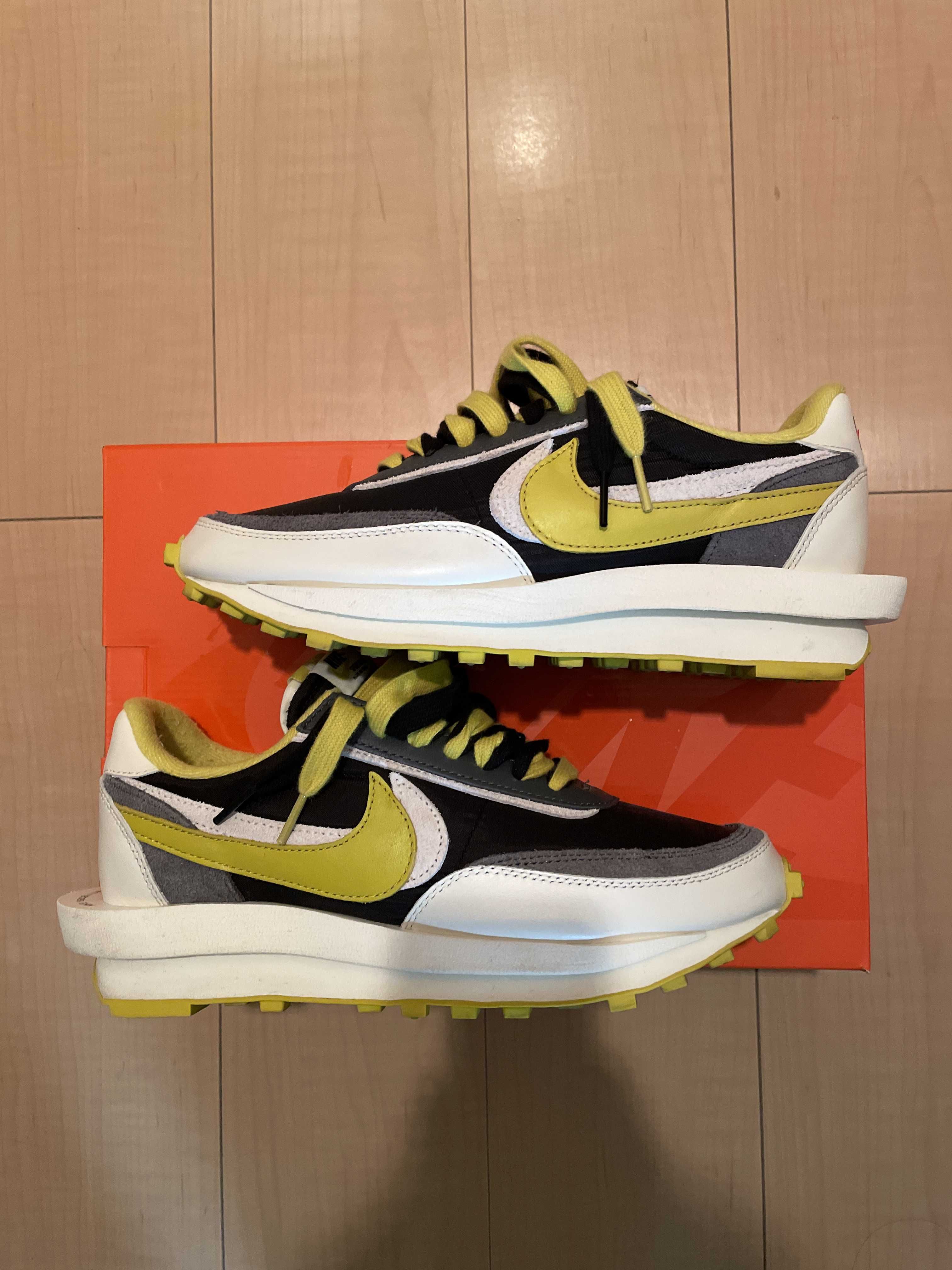 UNDERCOVER × sacai × Nike LD Waffle "Black/Sail-Dark Grey-Bright Citron"