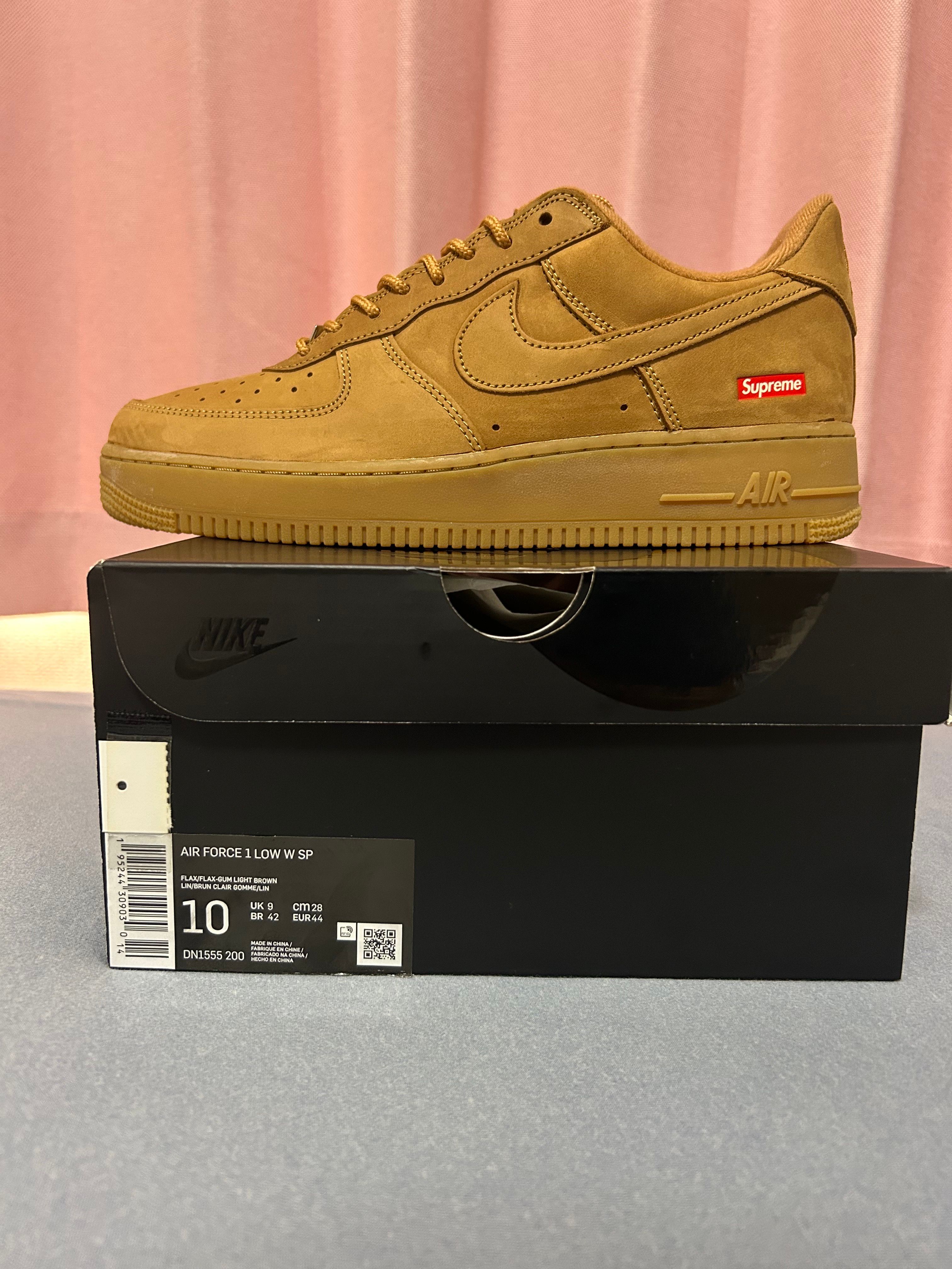 Supreme × Nike Air Force 1 Low "Flax/Wheat"